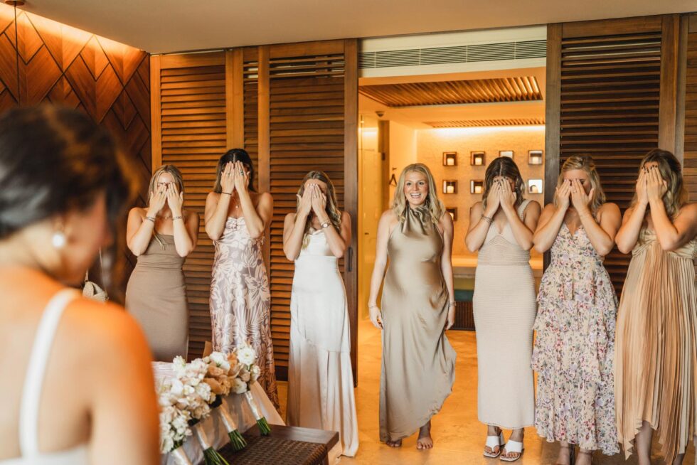 Bridesmaid Reveal Photos: Sharing the Dress in Puerto Vallarta