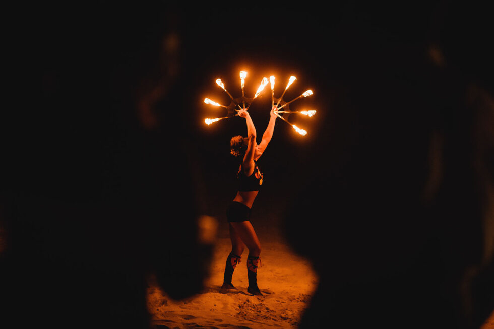 Fire Dance Performances: Puerto Vallarta Wedding Photos